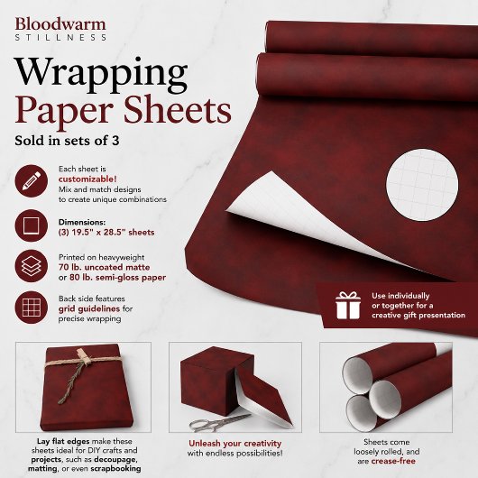 Blutwarme Stille Geschenkpapier Set