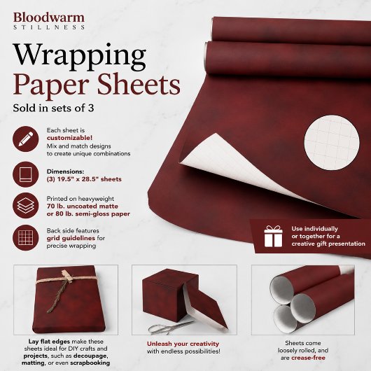 Blutwarme Stille Geschenkpapier Set