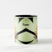 Blutwurzel-Blume-Center Personalisiert Zweifarbige Tasse (Mittel)