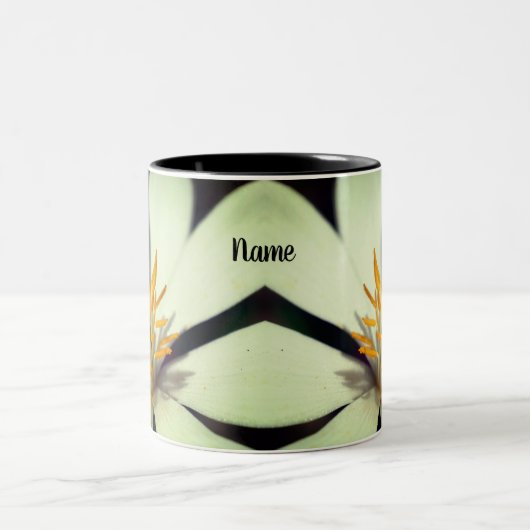 Blutwurzel-Blume-Center Personalisiert Zweifarbige Tasse (Mittel)