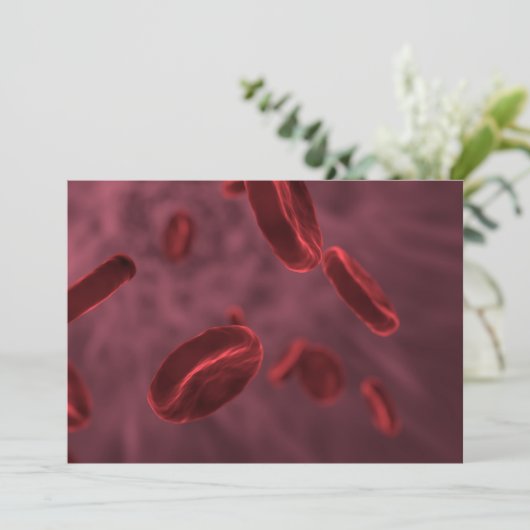 Blutzellen Einladung (Stehend Vorderseite)
