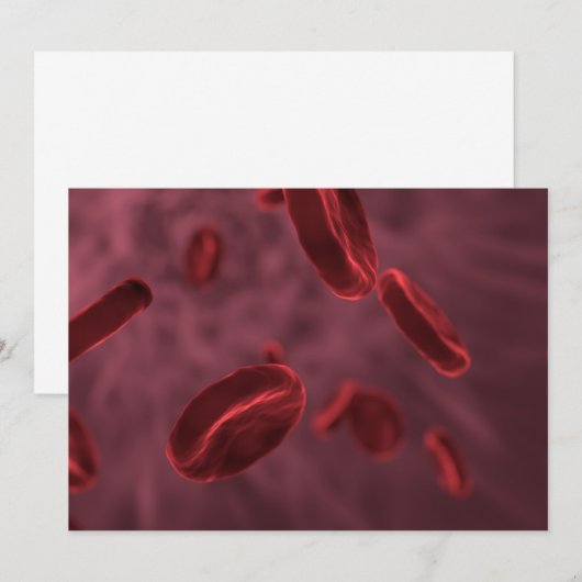 Blutzellen Einladung (Vorne/Hinten)