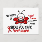 Blutzenkrebs Monat Bee 1.1 Postkarte (Vorderseite)