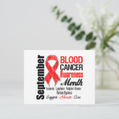 Blutzenkrebs Monat Roter Band Postkarte (Stehend Vorderseite)