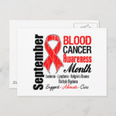 Blutzenkrebs Monat Roter Band Postkarte (Vorne/Hinten)