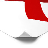 Blutzenkrebs - rote Schleife 3 Poster (Ecke)