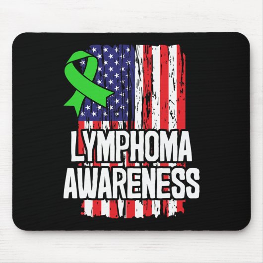 Blutzenkrebs-Überlebende Lime Green Awareness Ribb Mousepad (Vorne)