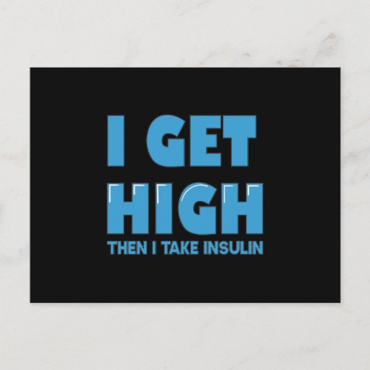 Blutzucker Diabetes-Joke Postkarte (Vorderseite)