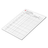 Blutzuckerkontrolle und Blutdrucküberwachung MONTA Notizblock (angewinkelt)