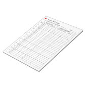 Blutzuckerkontrolle und Blutdrucküberwachung perso Notizblock (angewinkelt)