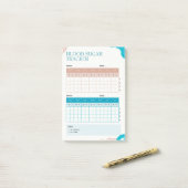 Blutzuckerspiegel Post-it Klebezettel (Auf Schreibtisch)