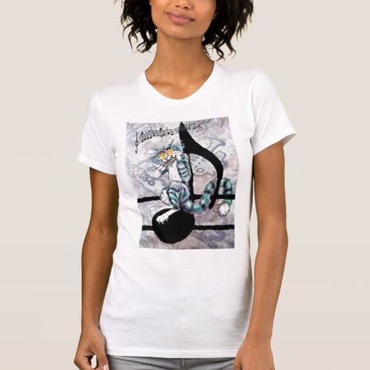 Bluz Baby-"BluzKat auf Anmerkung" grundlegendes T-Shirt (Vorderseite)