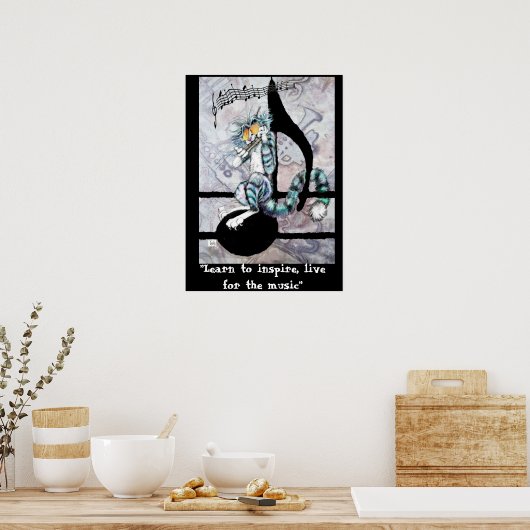 BluzKat auf Note Poster (Küche)