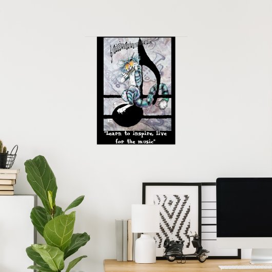BluzKat auf Note Poster (Heimbüro)
