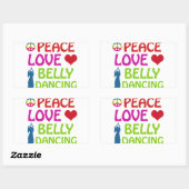Bly Dance Designs Rechteckiger Aufkleber (Blatt)