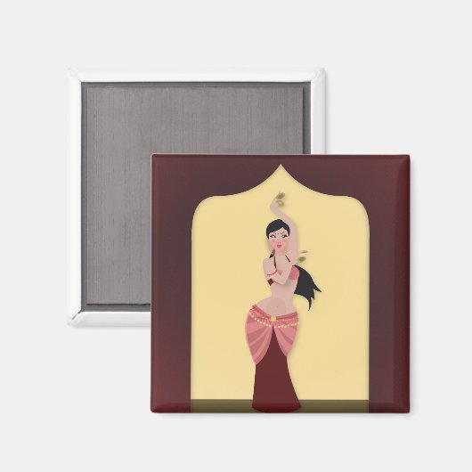 Bly Dancer Middle Eastern Tänzerin Magnet (Vorderseite/Rückseite)