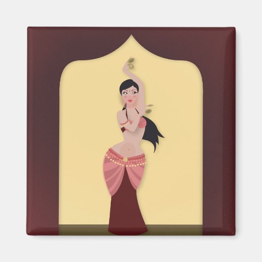 Bly Dancer Middle Eastern Tänzerin Magnet (Vorne)