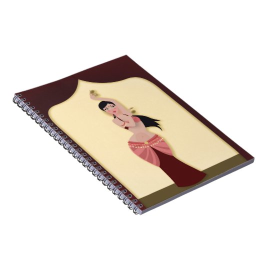 Bly Dancer Middle Eastern Tänzerin Notizblock (Rechte Seite)