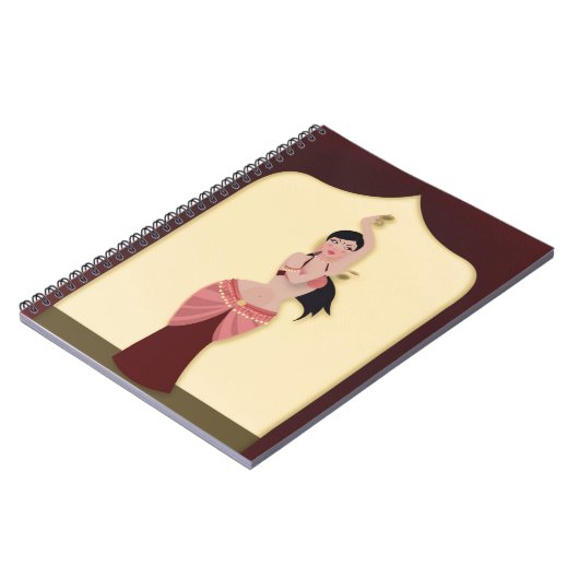 Bly Dancer Middle Eastern Tänzerin Notizblock (Linke Seite)