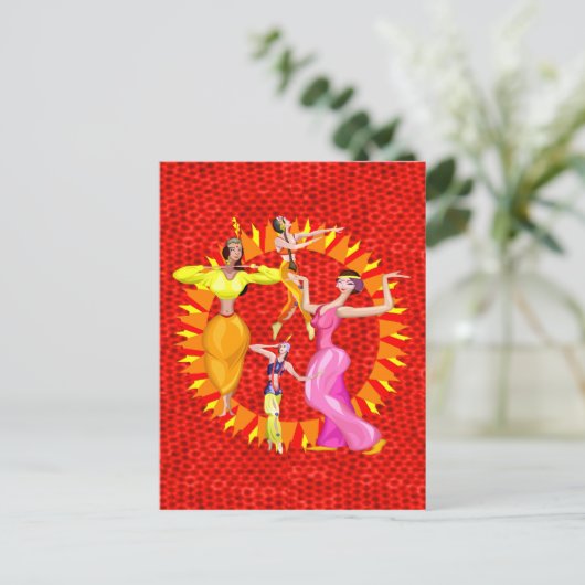 Bly Dancers Postkarte (Stehend Vorderseite)