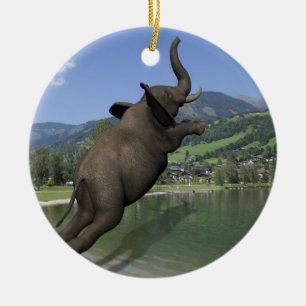 Bly Flop Elephant Keramik Ornament