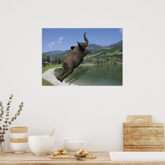 Bly Flop Elephant Poster (Küche)