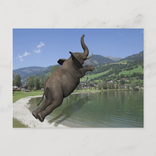 Bly Flop Elephant Postkarte (Vorderseite)