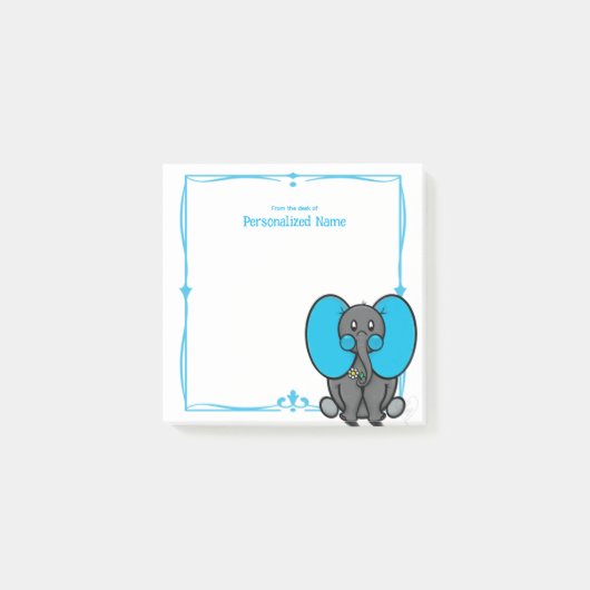 Bly Phant Blue Post-it Klebezettel (Vorderseite)