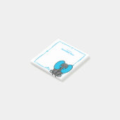 Bly Phant Blue Post-it Klebezettel (angewinkelt)