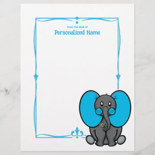 Bly Phant Blue unliniert Briefbogen