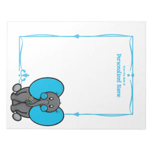 Bly Phant Blue unliniert Notizblock