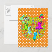 Bly Tancing Cats Postkarte (Vorne/Hinten)