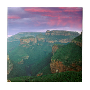Blyde River Canyon bei Sonnenuntergang, Südafrika Fliese