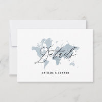 Blyewatercolor Weltkarte Einzelheiten zur Hochzeit