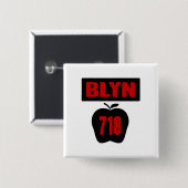 BLYN 718 Innere von großem Apple mit Fahne, Farbe Button (Vorne & Hinten)