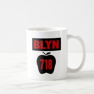 BLYN 718 Innere von großem Apple mit Fahne, Farbe Kaffeetasse