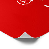 Blysse English Origin with Bedeutung in Red I Poster (Ecke)
