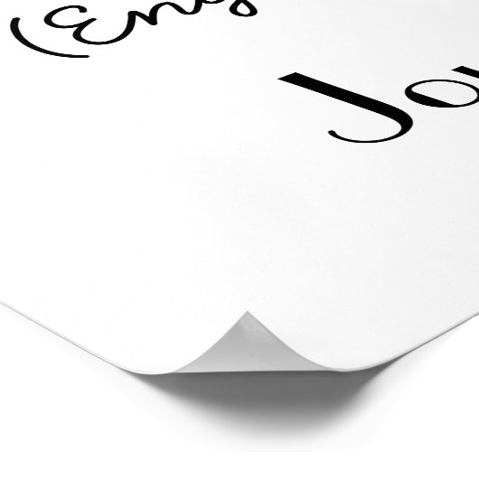 Blysse English Origin with Bedeutung in White Poster (Ecke)