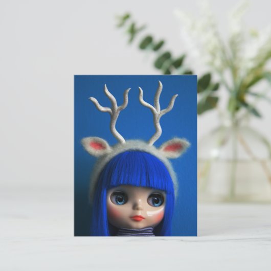 Blythe blau postkarte (Stehend Vorderseite)