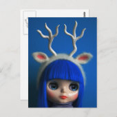 Blythe blau postkarte (Vorne/Hinten)