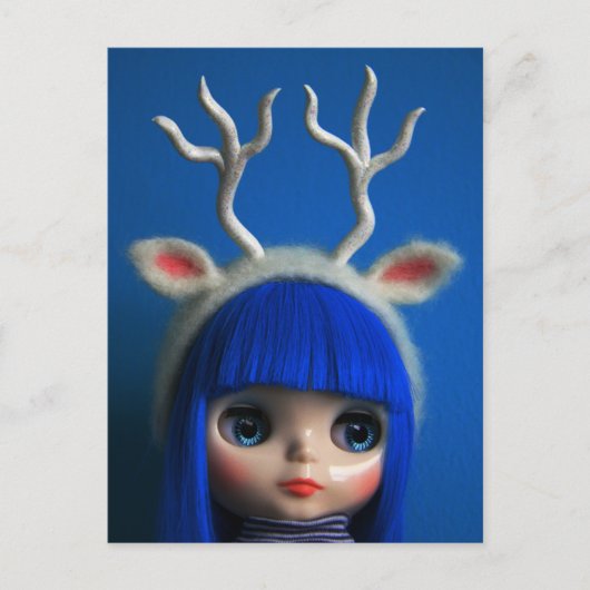 Blythe blau postkarte (Vorderseite)
