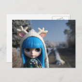 Blythe blau postkarte (Vorne/Hinten)