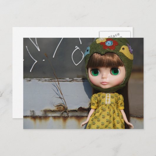 Blythe braun postkarte (Vorne/Hinten)