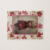 Blythe doll Vintages Retro-Blumenrahmen oldish des Puzzle (Horizontal)