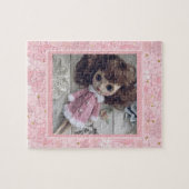 Blythe doll Vintages Retro-Blumenrahmen oldish des Puzzle (Horizontal)