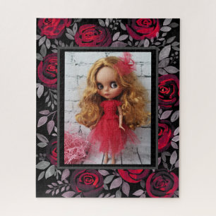 Blythe doll Vintages Retro-Blumenrahmen oldish des Puzzle