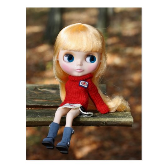 Blythe gold postkarte