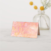 BM Bar an Bat Mitzvah einfach subtile Platzkarten (Vorderseite)