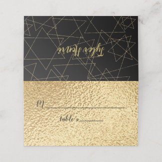 BM Bar an Bat Mitzvah Gold Stars Platzkarten