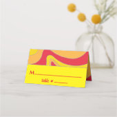 BM Bar an Bat Mitzvah Jazzy Wirbel Platzkarten (Vorderseite)